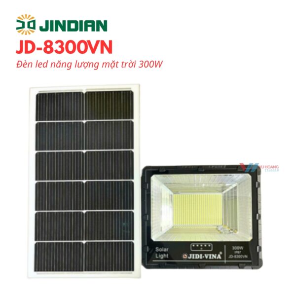 Đèn Năng Lượng Mặt Trời JINDIAN JD-8300VN - Sáng 300W
