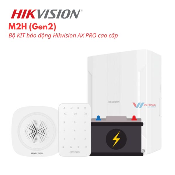 Báo Động Hikvision AX PRO M2H - 96 Vùng, Wifi 4G