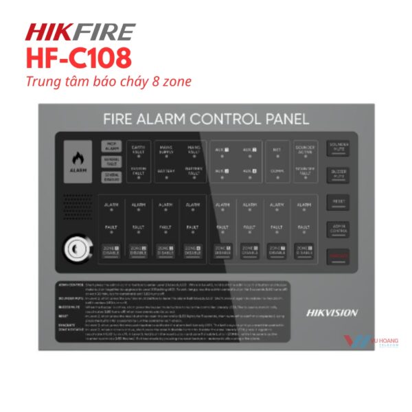Hikfire HF-C108 - Tủ Trung Tâm Báo Cháy Ổn Định, Dễ Mở Rộng