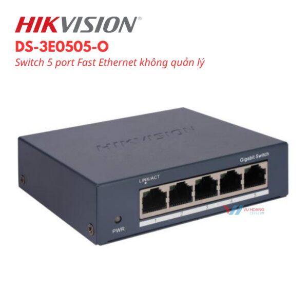 Switch HIKVISION DS-3E0505-O Gigabit 5 Cổng Chống Sét