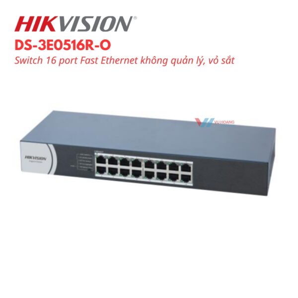 Switch HIKVISION DS-3E0516R-O 16 Cổng Gigabit 32Gbps