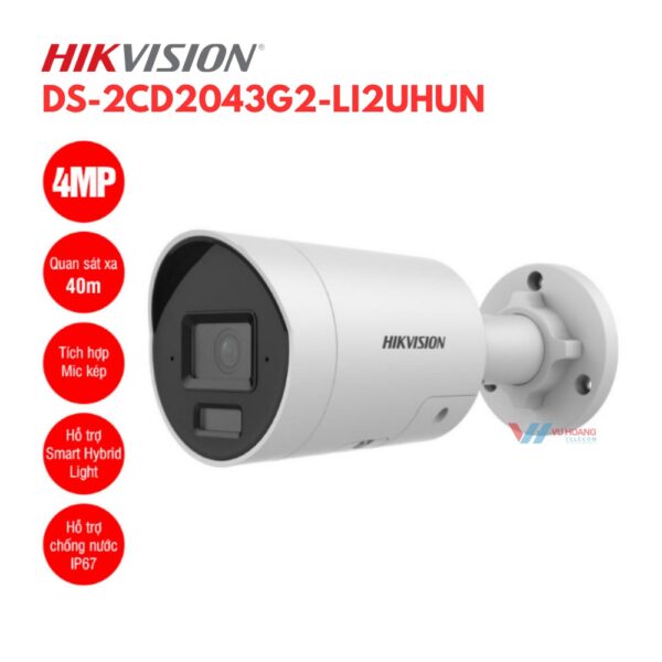 Camera HIKVISION DS-2CD2043G2-LI2UHUN 4MP có mic