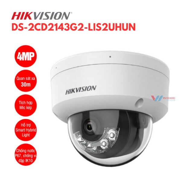 Camera Hikvision DS-2CD2143G2-LIS2UHUN 4MP chống đập phá