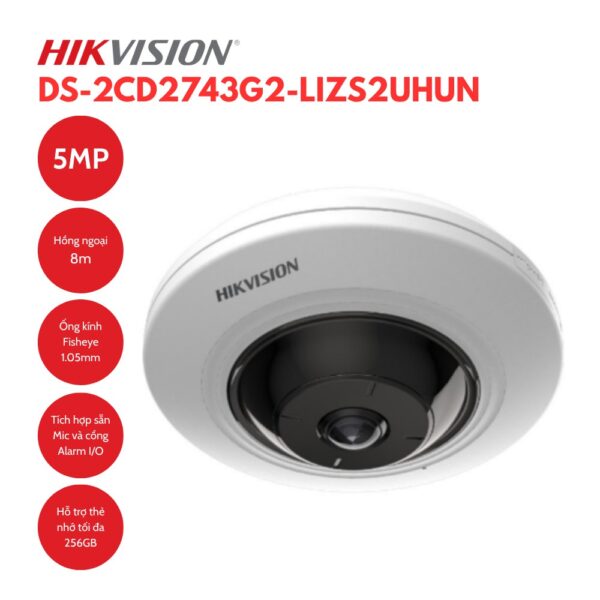 Camera IP Fisheye 5MP Hikvision DS-2CD2955G0-ISUHUN giá tốt
