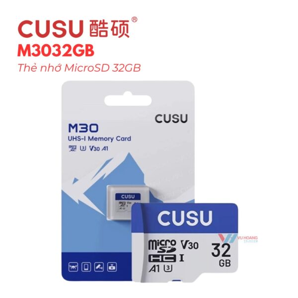 Thẻ Nhớ MicroSD 32GB CUSU M3032GB | Class 10, UHS-I U3